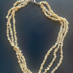 Three-Strand Cream Pearl Necklace